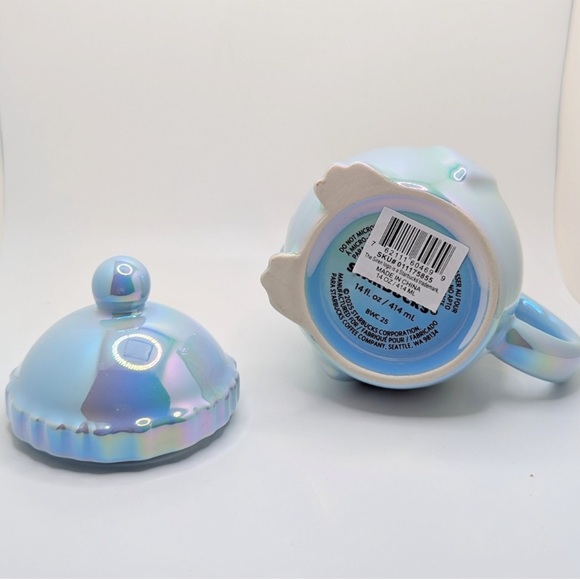 Starbucks Iridescent Blue Ceramic 14oz Penguin Mug BNWT - Picture 7 of 7